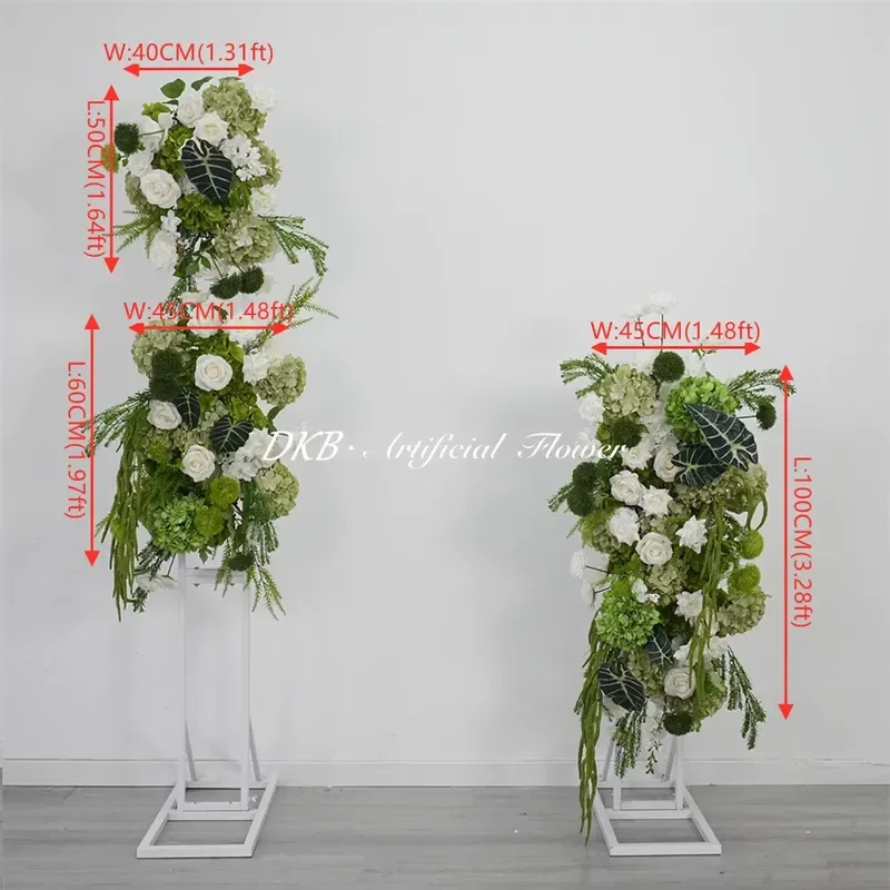 Green Series Wedding Flower Arrangement Decoration Green Tropical Rainforest Style Artificial Flower Decoration Set for