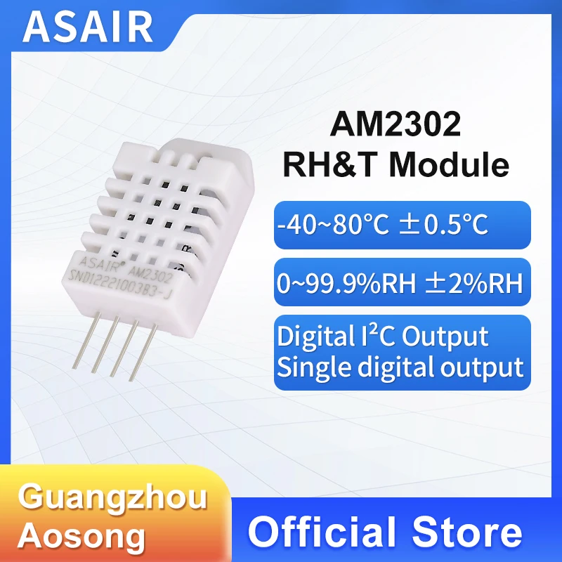 ASAIR AM2302 DHT22 Single Bus Digital Temperature and Humidity Sensor Module