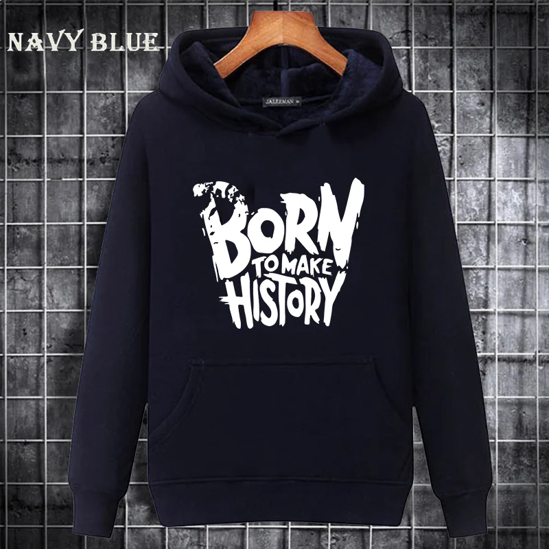 Born Tomake History 프린트 후드티 캐주얼 힙합 스트리트웨어 귀여운 여성용 스포츠 풀오버