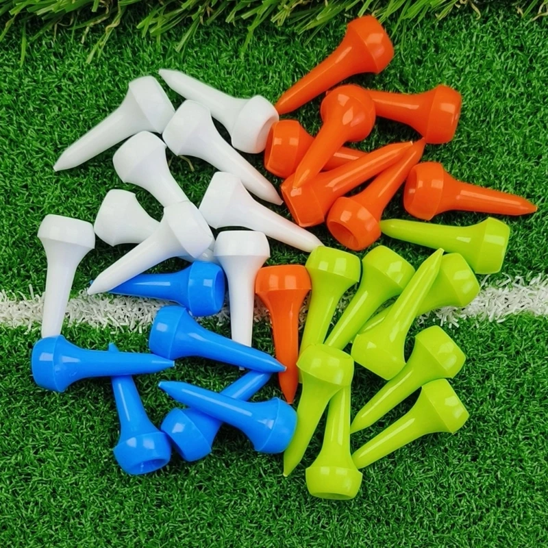 30Pcs Mushroom Head Short Golf Tees Balls Stand Professional White Plastic Golf Tees Golf Accessory for Driving