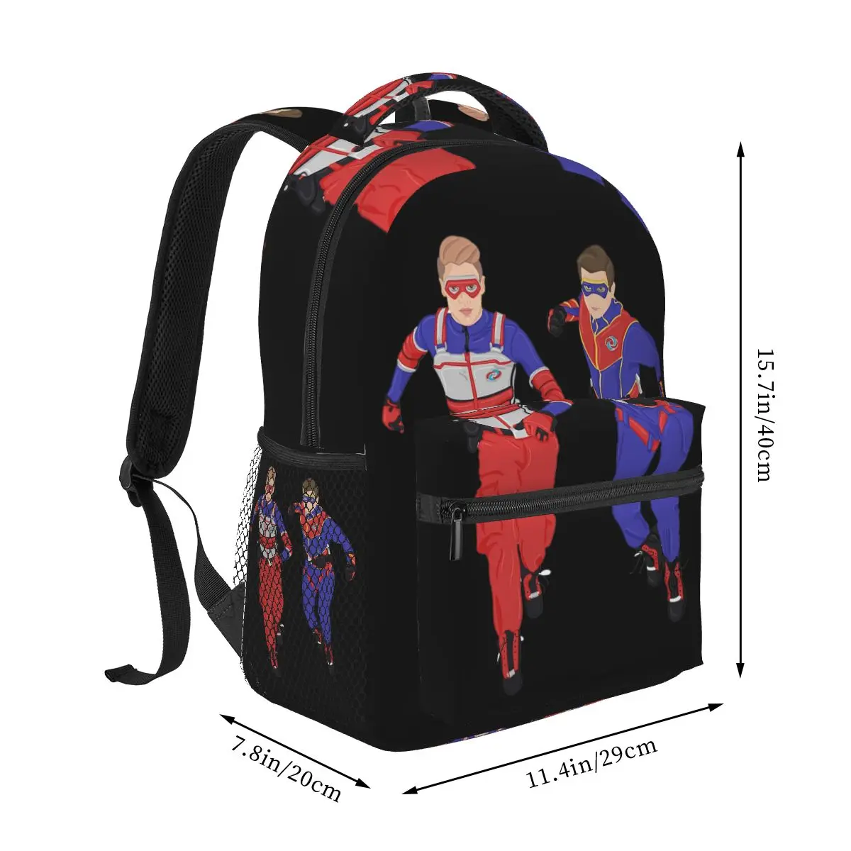 Captain Man And Kid Henry Danger Heroic Digital Backpacks Boys Girls Bookbag Students School Bags Kids Rucksack Shoulder Bag