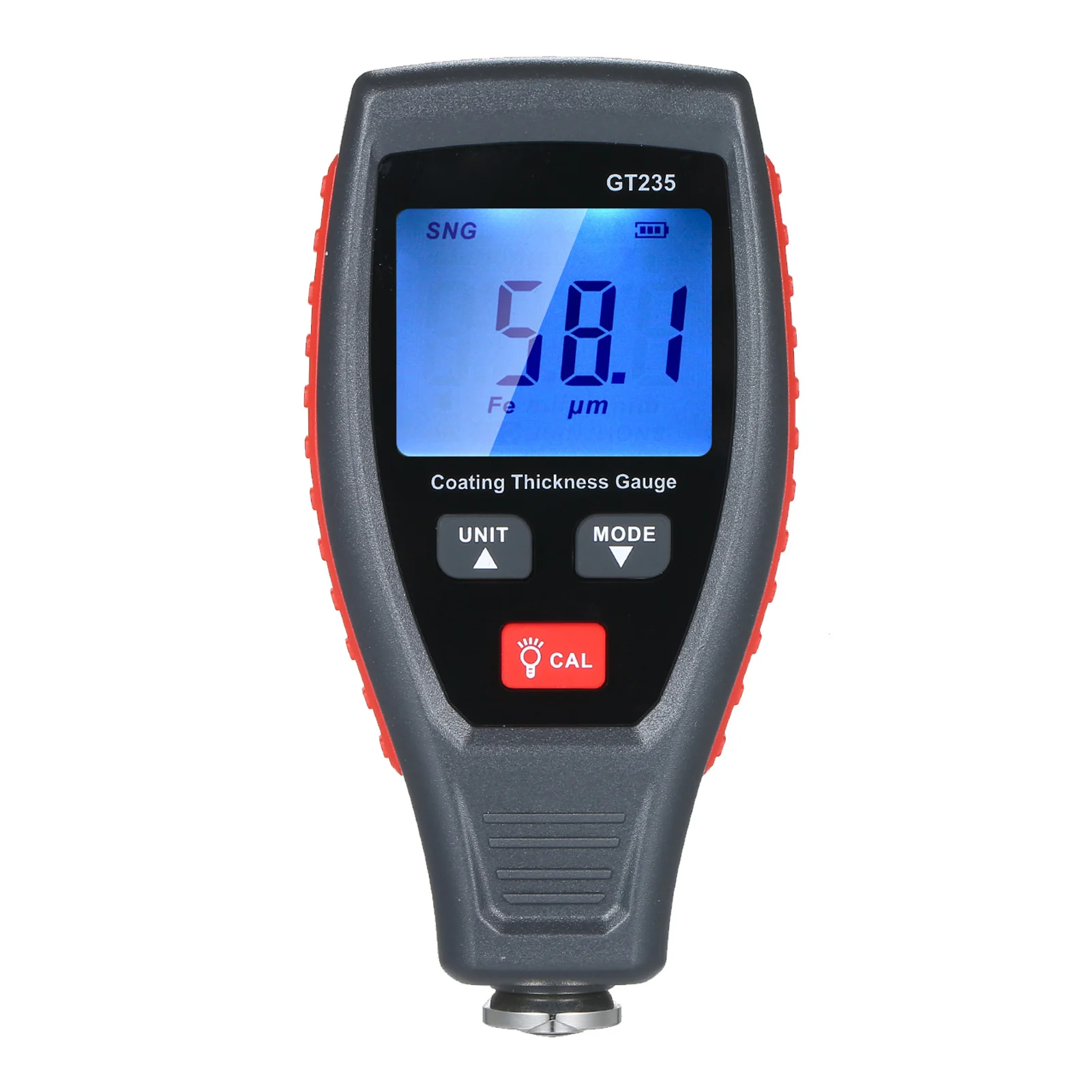 GT235 Coating Thickness Gauge High Accuracy Film Meter For Car Iron Aluminum For Substrate Measurement Tool With Backlit LCD