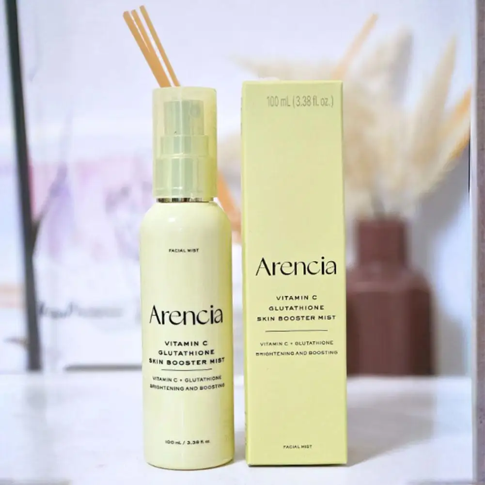 Arencia Glutathione Vitamin C Facial Mist Brightening Hydrating Face Spray Glycerin for Dull Uneven Skin Tone and Dark Spots