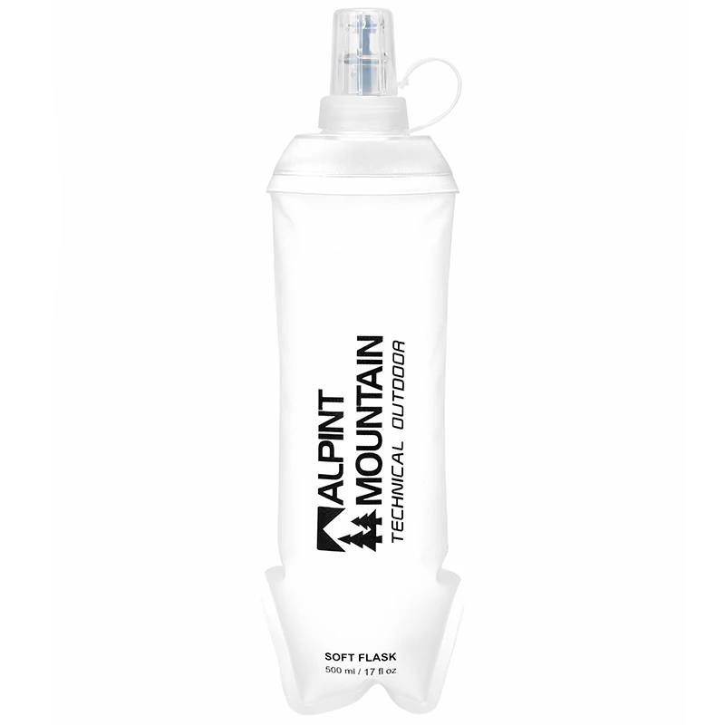 500ml Foldable Leak-Proof Soft Collapsible Water Bottle for Hydration Pack  BPA Free TPU, Lightweight Soft Flask For Running view 5