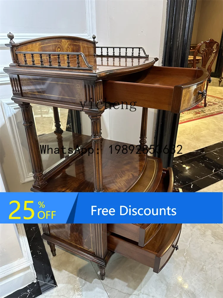 

Furniture Corner Table Mahogany Solid Wood Phone Stand Villa European Style Small Coffee Table