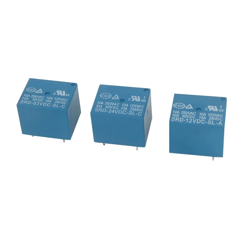 Relays SRD-03VDC-SL-C SRD-05VDC-SL-C SRD-06VDC-SL-C SRD-09VDC-SL-C SRD-12VDC-SL-C 3V 5V 6V 9V 12V 24V 48V 10A 250VAC 5PIN