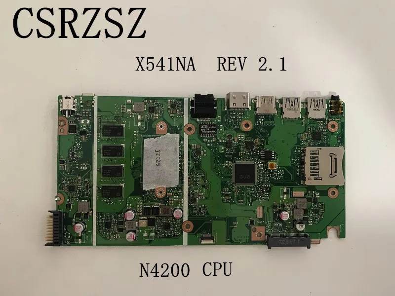 X541NA Moederbord Rev 2.1 Voor Asus X541 X541NA Laptop Moederbord N4200 Cpu Getest Ok