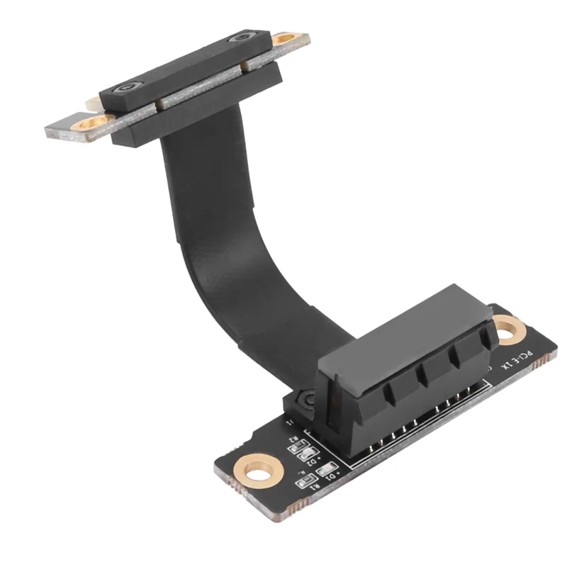 EDT-3X PCIE X1 Riser สาย Dual 90 องศามุมขวา PCIe 3.0 X1 ถึง X1 สาย 8Gbps PCI Express 1X Riser การ์ด 5 ซม.