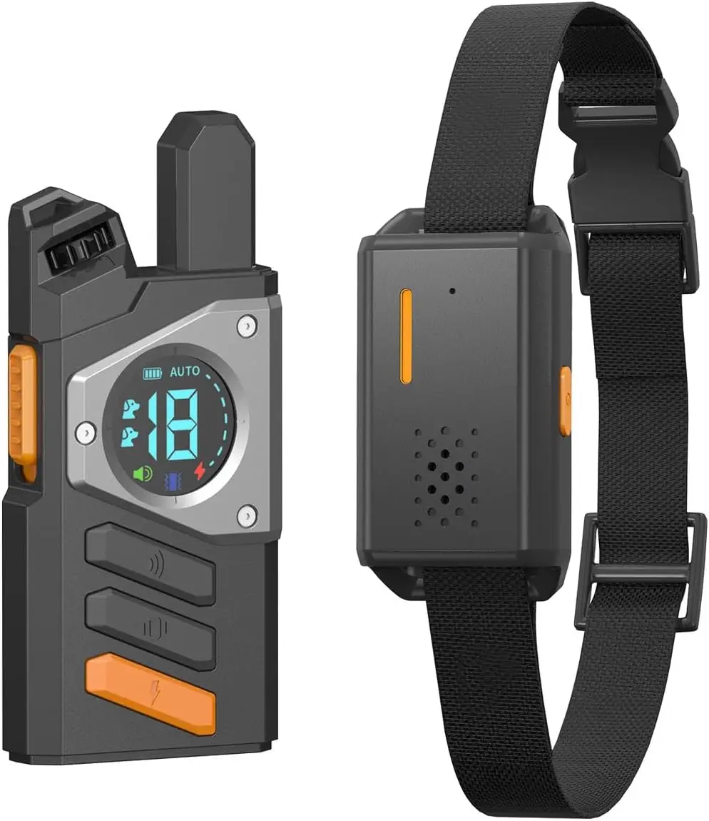 

Ошейник для дрессировки собак RuffStyle — ударопрочный и без ударов — регулируемый, перезаряжаемый, водонепроницаемый ошейник для лая с дистанционным управлением и автоматическим режимом