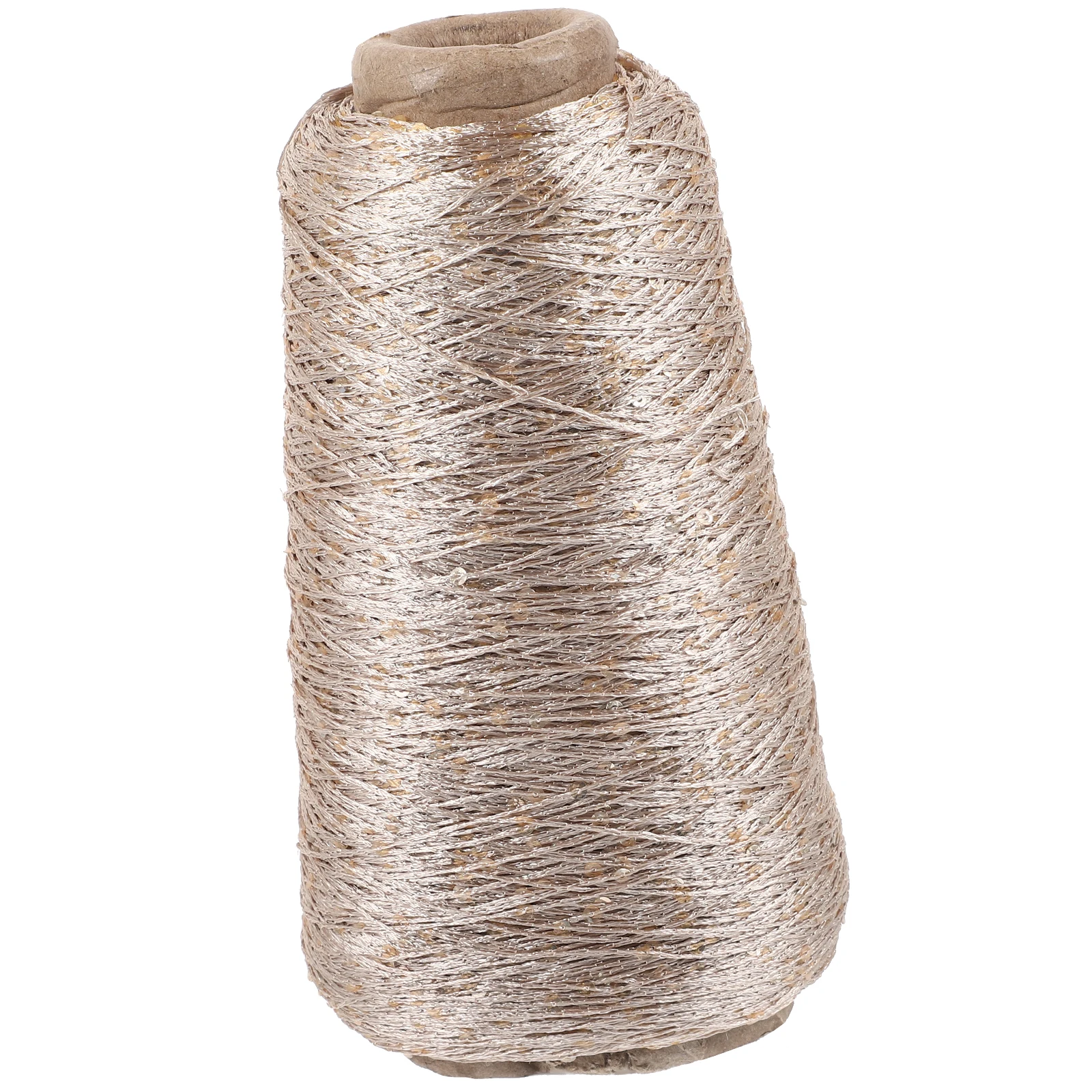 

100G Golden Sparkly Glitter Cotton For Crochet Knitting Crafts Embroidery Needle Felting Spinning Weaving