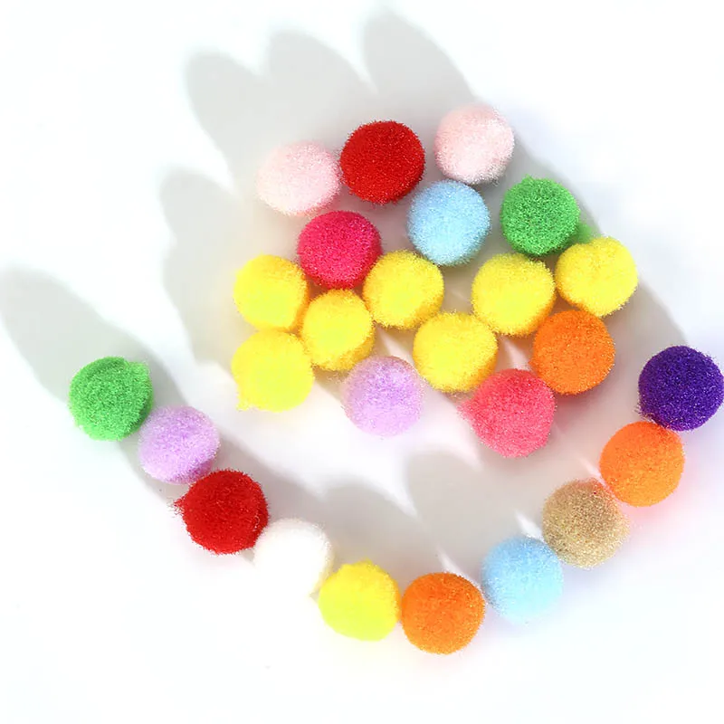 

100pcs 8mm Mixed Pompoms Ball Colorful Fluffy Soft Pompones Plush Ball For Christmas Decor DIY Crafts Garment Sewing Accessorie