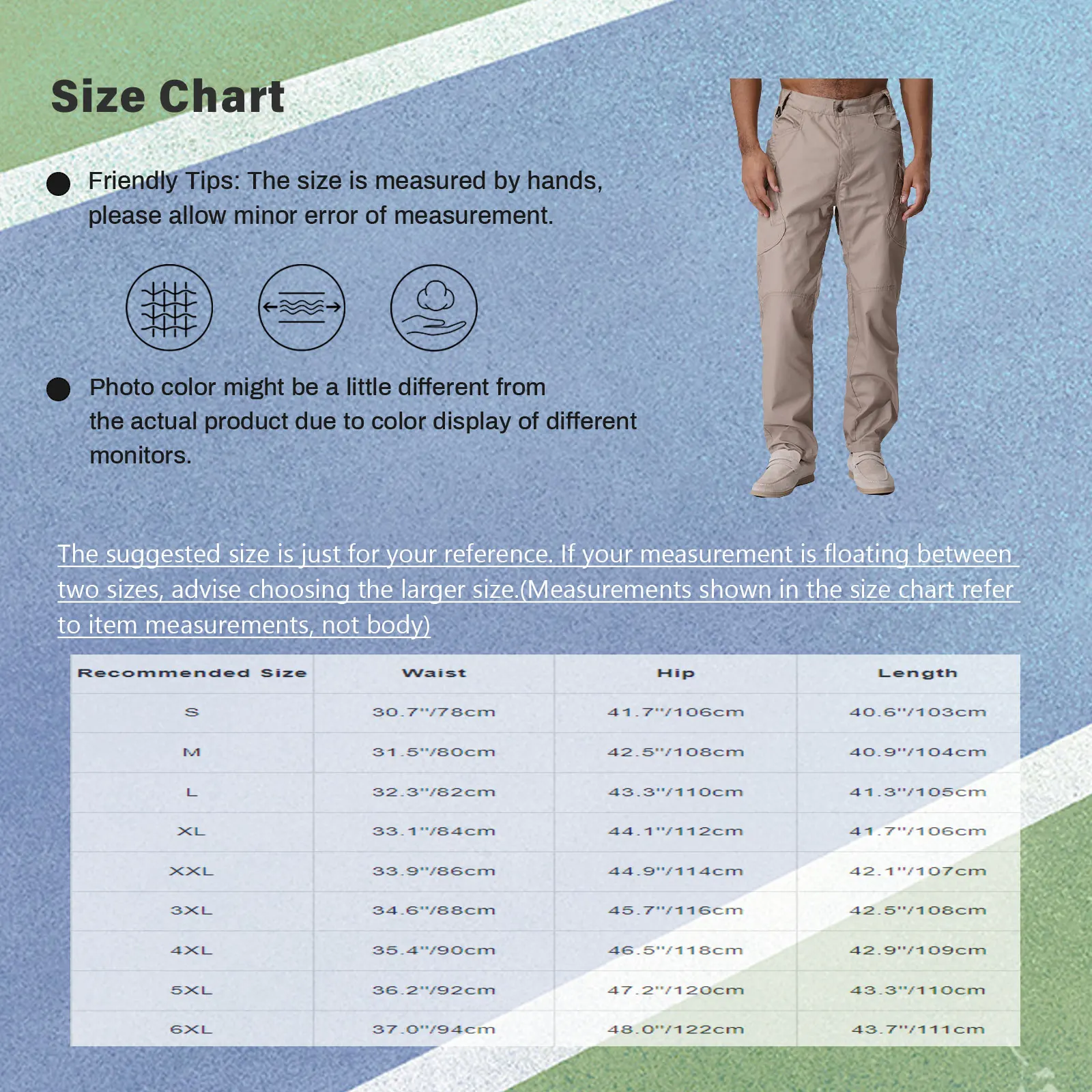 Men Cargo Long Pants Adult Male Fashion Zipper Fly Durable Multi-Pocket Cargo Pants for Outdoor Camping Hiking Fishing Climbing