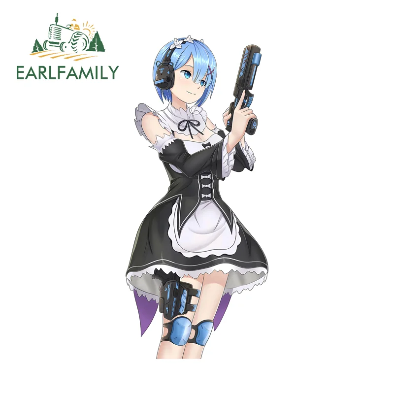 EARLFAMILY Cool Ram Car Stickers And Decals Humorous Custom Printing Rearview Mirror Trunk Decals Scratch-Proof PVC Accessories