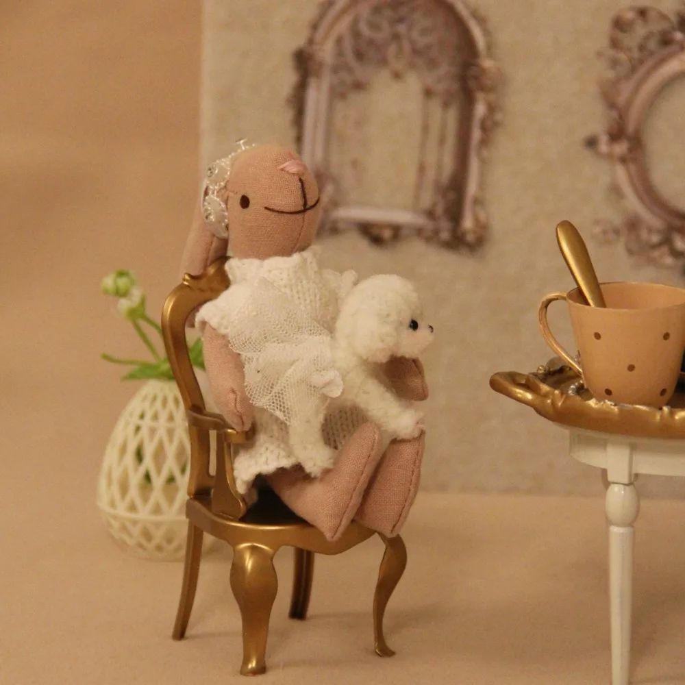 الفنان أرنب والدورف دمية الأصلي الحياكة فستان الكرتون أفخم محشوة دمية محشوة لينة اليدوية دمية لعبة هدية للأطفال