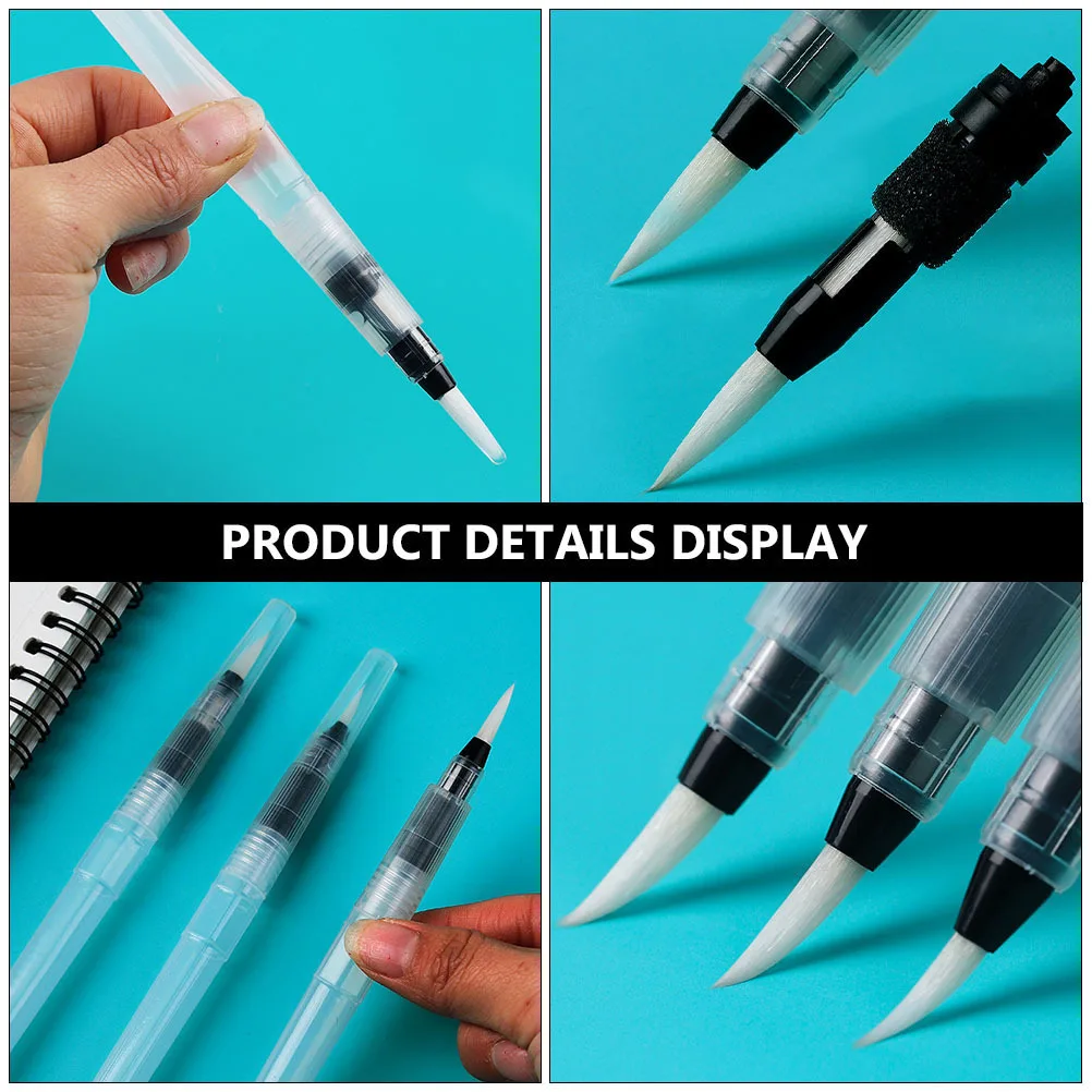 

6Pcs Watercolor Paint Pens Water Brush Pens Portable Comfortable Student Paintbrush Set Ideal for Art Drawing Coloring