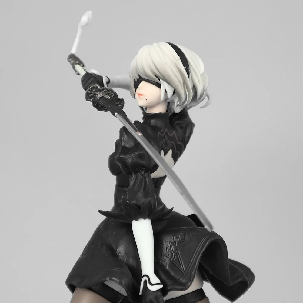 NEW 18cm Yorha 2B Black Anime Figure Collectible Action Figures Model Doll Gift view 4
