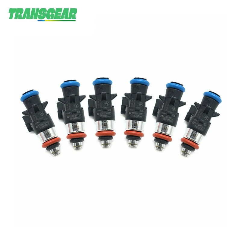 6PCS Fuel Injectors For Bosch Chrysler Dodge Ram Jeep 3.6L 0280158233 5184085AC 5184085AD