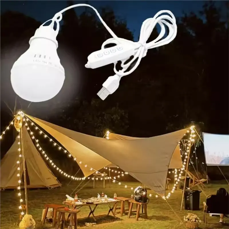 ELEG-Usb 5 فولت LED ضوء المخيم لمبة الطوارئ عكس الضوء خيمة معلقة مصباح للخارجية الباب للعمل شواء الصيد إصلاح مجهزة #2
