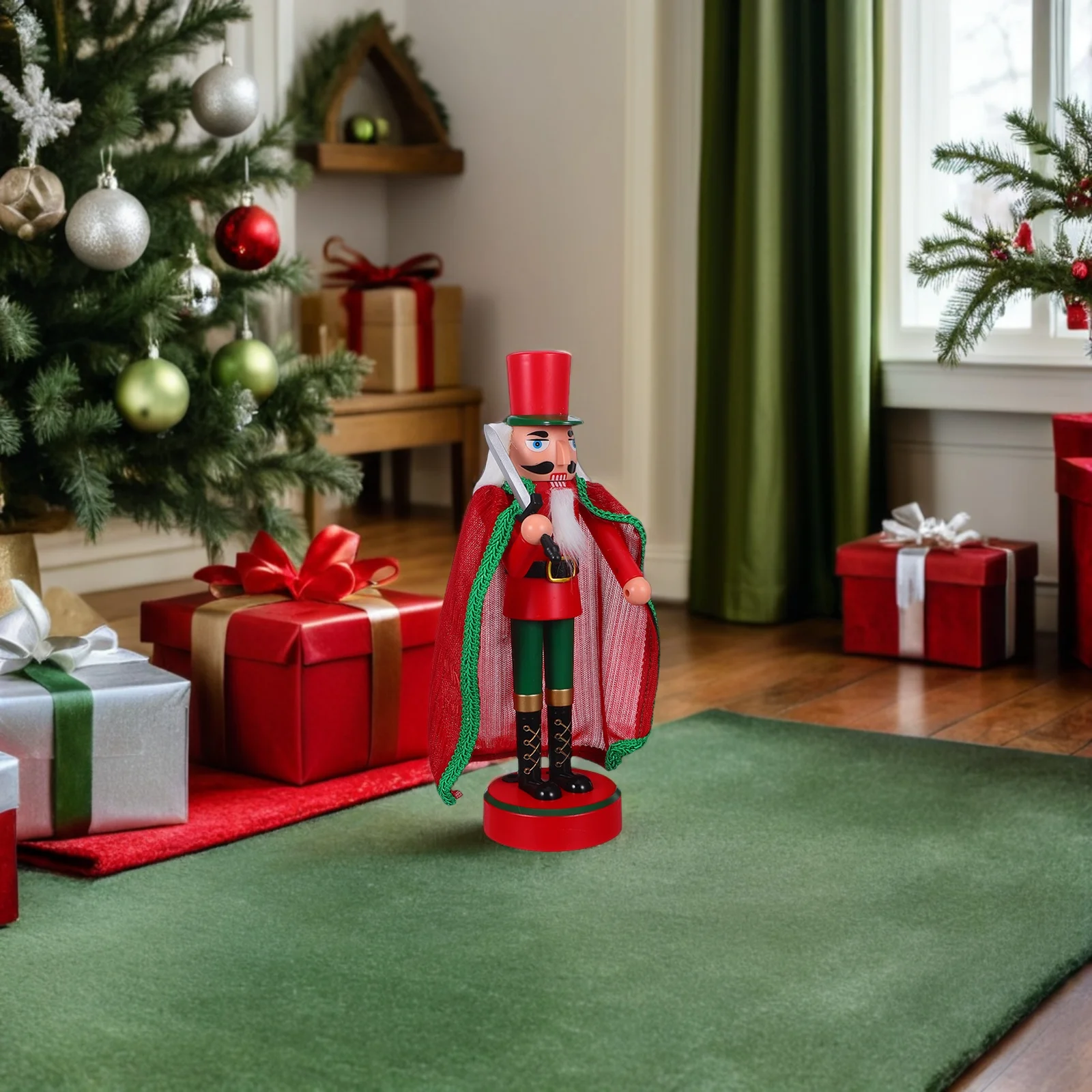 

1 set 1 Set Lighted Nutcracker Soldier Plastic Holiday Tabletop Decor For Mantel Shelf Fireplace Christmas Centerpiece