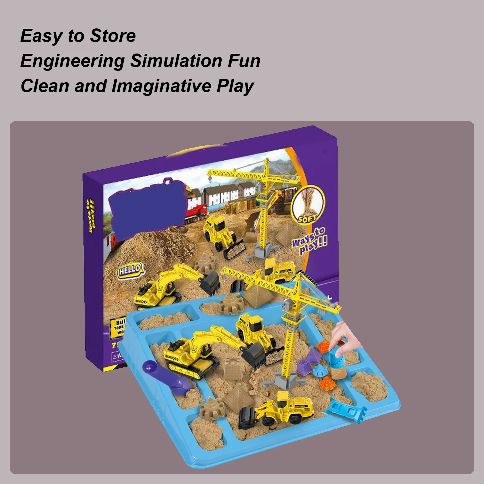 

Sensory Sand Construction Kit Space Engineering Vehicle Toy Sensory Sand Toys For Boys Girls Preschoolers Indoor Outdoor
