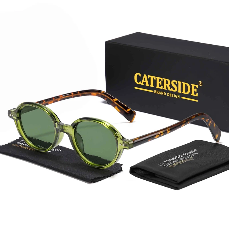 

CATERSIDE Fashion Round Small Frame Men's Sunglasses Brand Design Sun Glasses Women's Party Travel Decoration Glasses