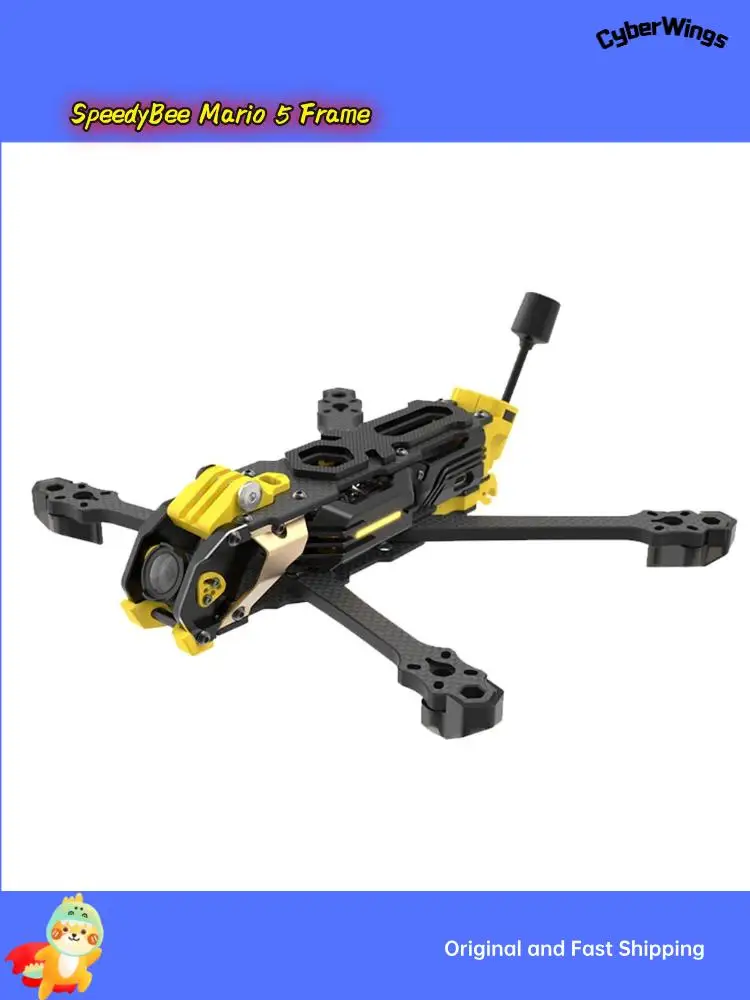 Rama SpeedyBee Mario 5 DC / XH ADV/PRO z nowymi ramionami z włókna węglowego o nowym designie i kanałami na paski LED — zdjęcie produktu 7