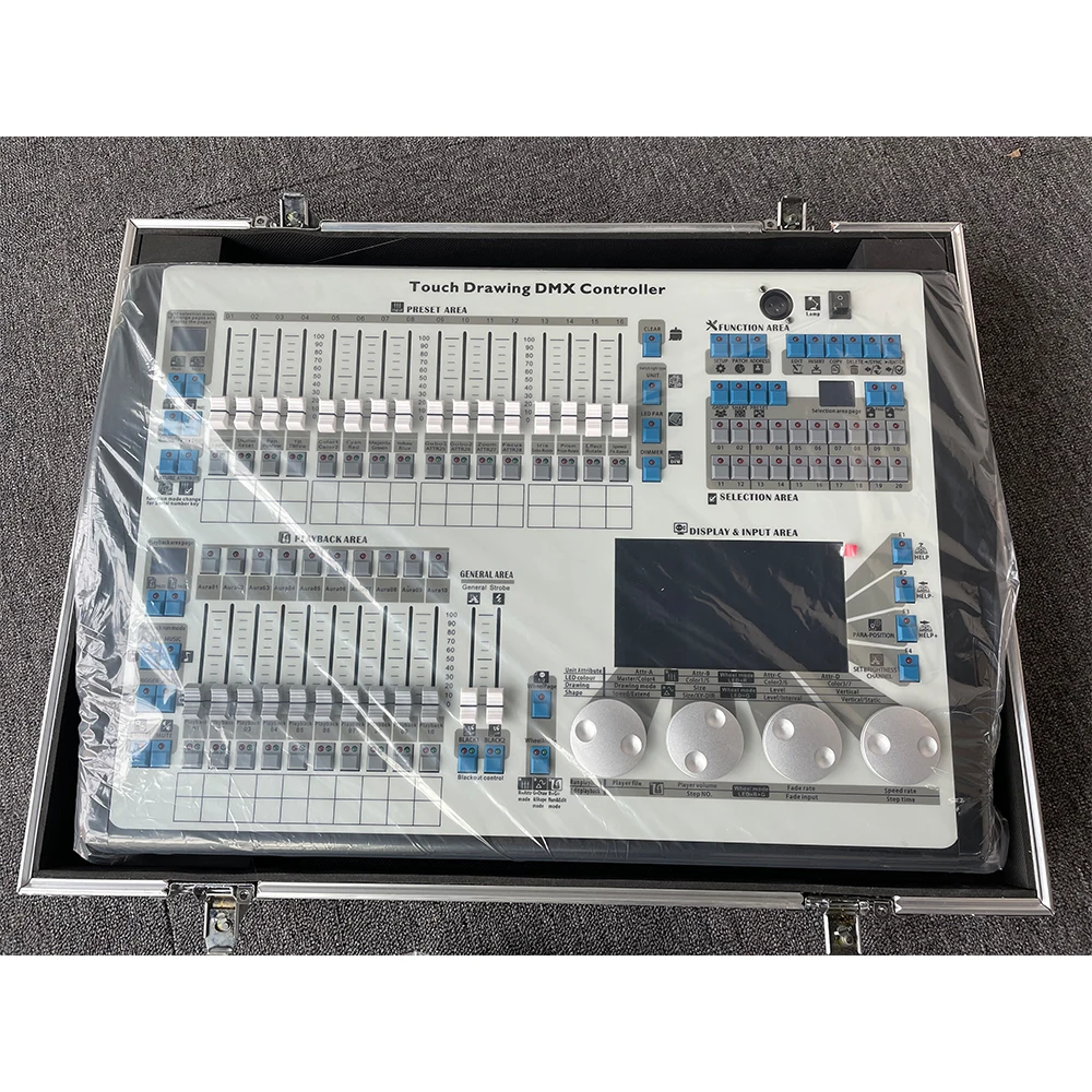 Touch Drawing 1024 DMX Controller Stage Light Dimmer Remote Console with Flightcase packing