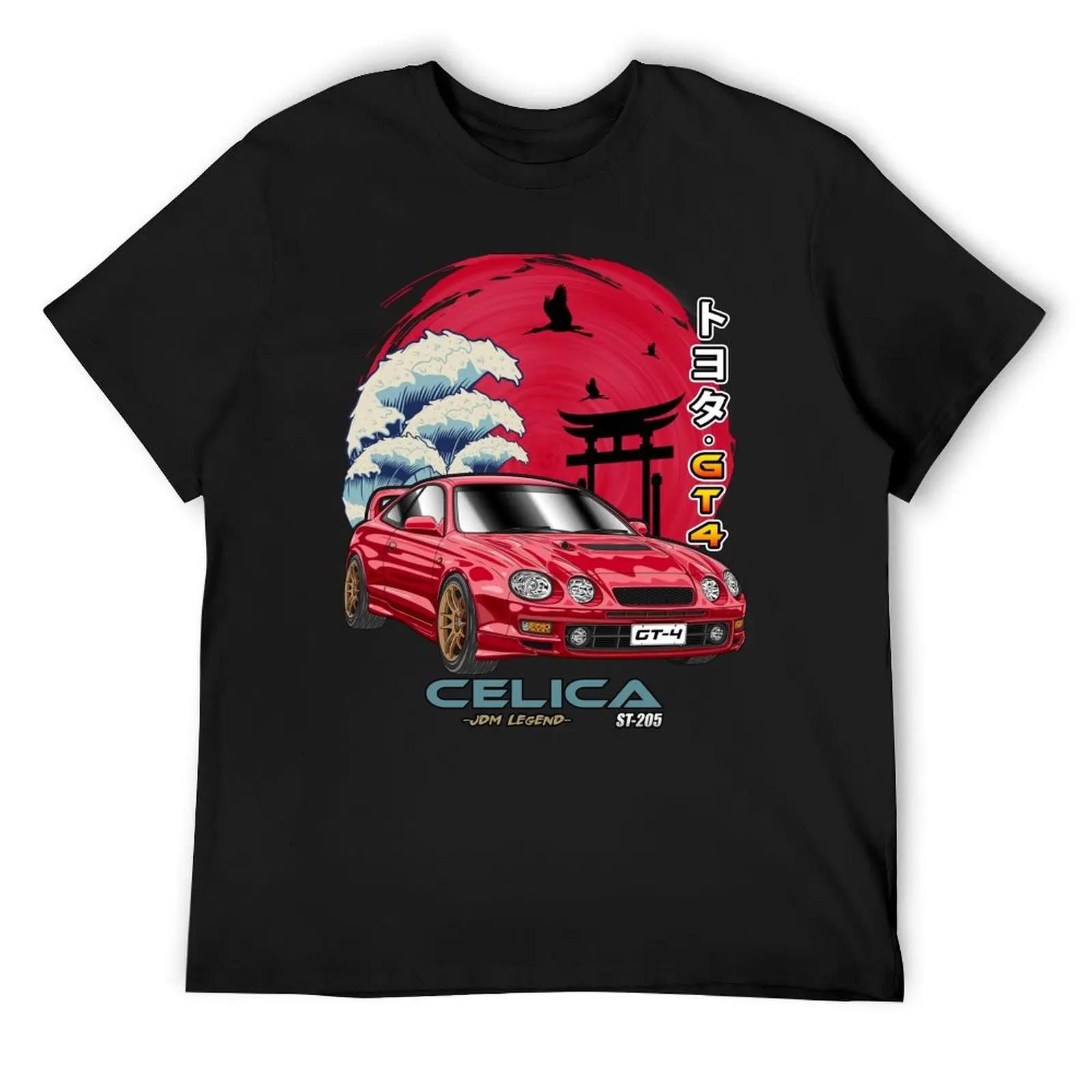 Red Celica GT-4 ST205 японская футболка Sun Rising, синяя архая летняя одежда, мужские футболки высокого качества