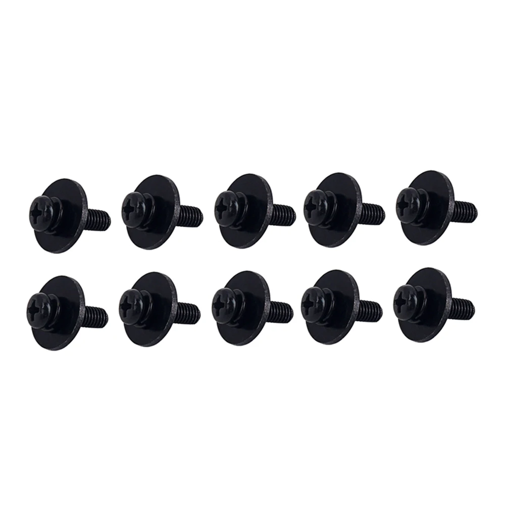 

10 Pcs Ear Screws Black Washer Drum Accessories Mounting with Washers Lug Parts Square Hole
