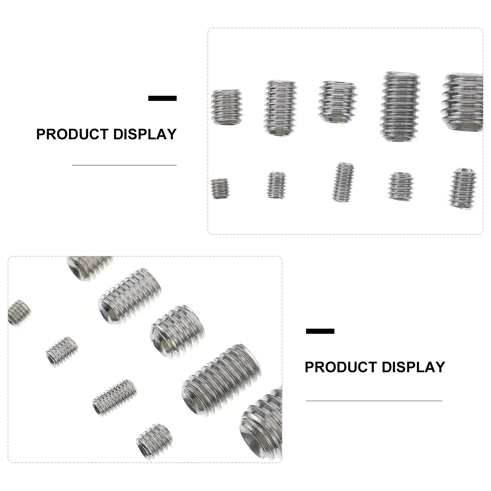 

300pcs Stainless Steel Set Screws Internal Hex Drive Cup Point Assortment Kit For Door Handles Hardware Fasteners