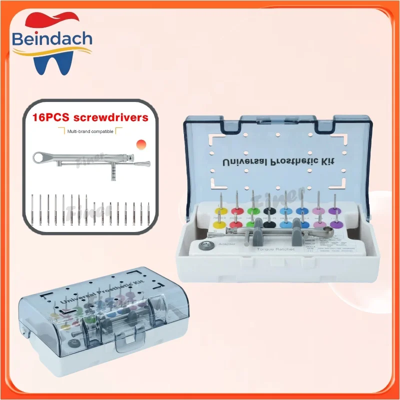 

Dental Implant Torque Screwdrivers Implant Restoration Tool Kit Dental Tool Box Dental Universal Wrench 10-70NCM Tools