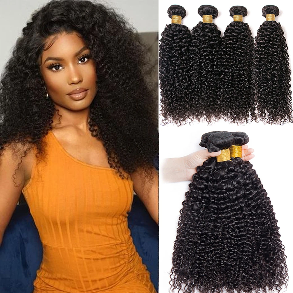 Indian Unprocessed Human Hair Kinky Curly 3 Bundles Deal Raw Hair Original Tissage Hair OnSale Deep Curl Natural Hair Extensions