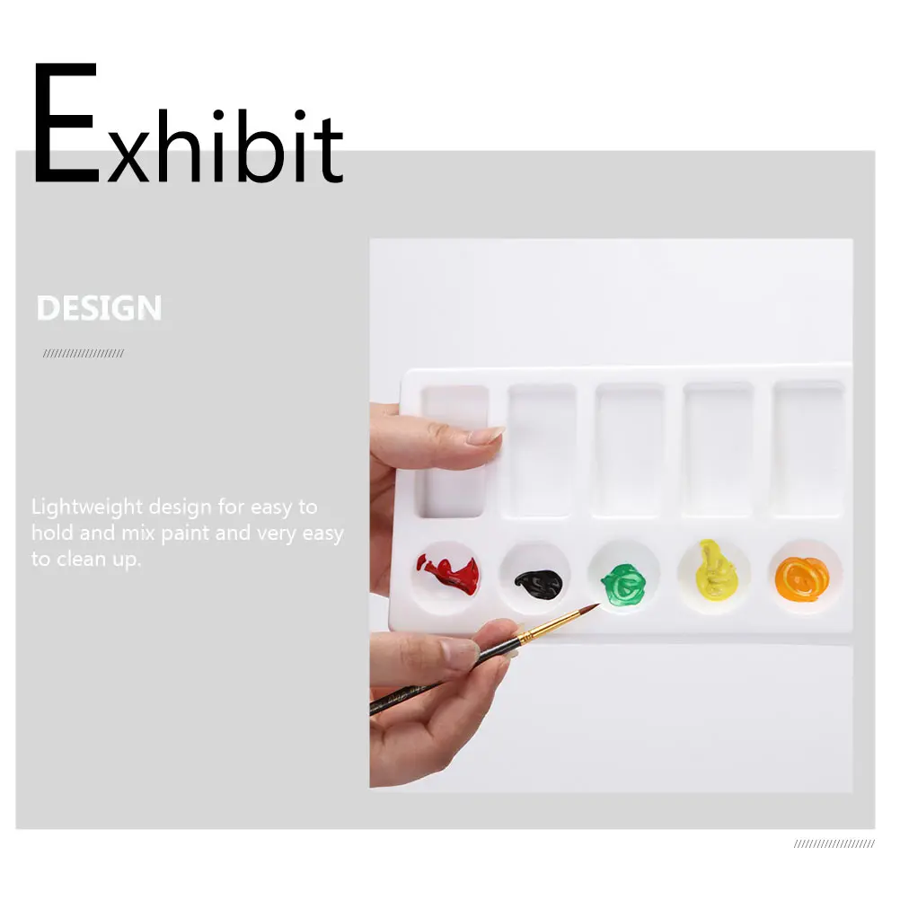 3 pcs Plastic Color Mixing Board Watercolor Pigment Tray For Diy Art Craft Paint Mixing Trays Art Drawing Tools