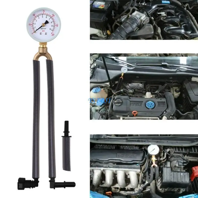 

E15A Quick Connected Injection Pressure Tester Gauge for Vehicle Car Truck