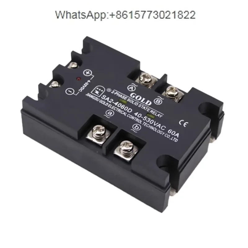 

GOLD two-phase DC controlled AC solid-state relay SA2-4060D 4080D 40100D 40120D