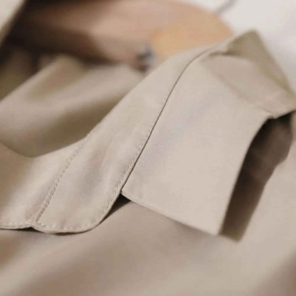 Camisa de verano para mujer, jersey de manga corta con solapa de Color sólido, Tops holgados, camisas finas transpirables de verano para oficina, ropa de trabajo