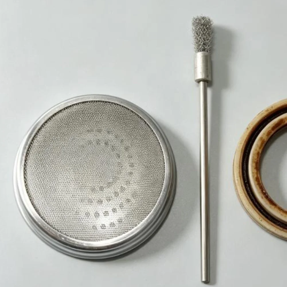 Commercial Coffee Scrubber Group Head Cleaning Tool Fine Dense Bristles Stainless Steel Construction Ergonomic Handle Design