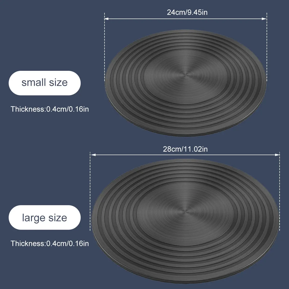 Heat Diffuser Plate Aluminum Alloy Food Defrosting Tray Kitchen Flame Guard Simmer Plate Double-Sided Non-Slip for Gas Stove