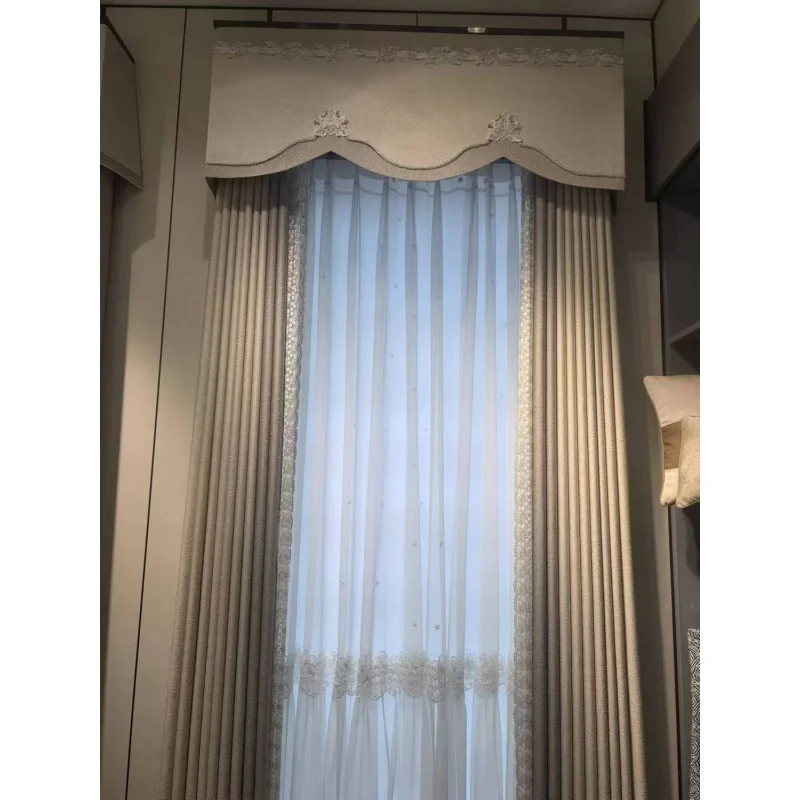 

Custom. High-End French Entry High Precision Curtain 2025 New Bedroom Advanced American Living Room Ins Style Popular