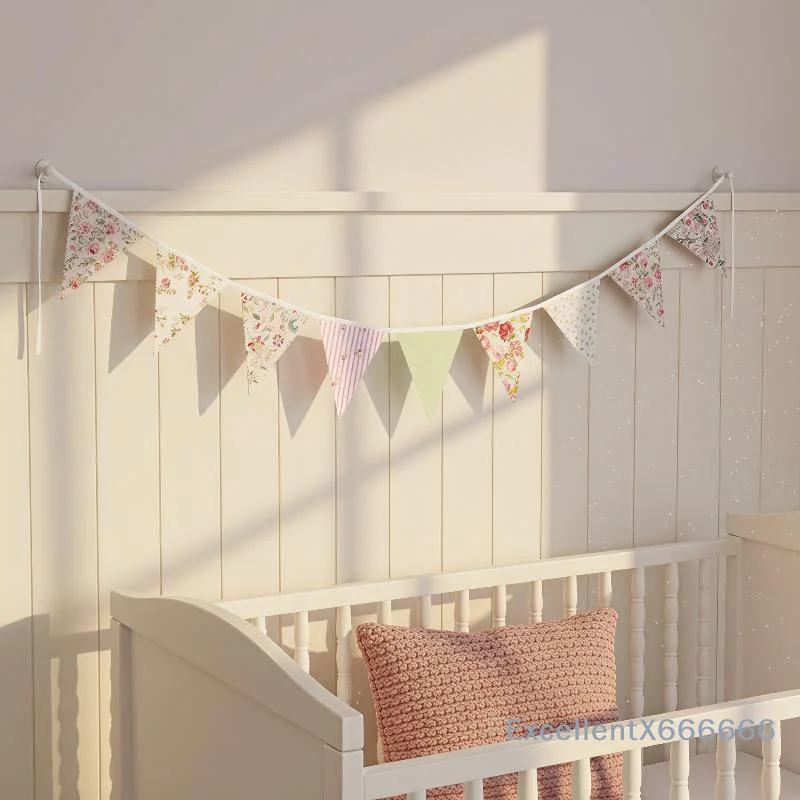 12M/40Ft Reusable Triangle Bunting Flags Vibrant Color Hanging Decor for Birthday Wedding Holiday