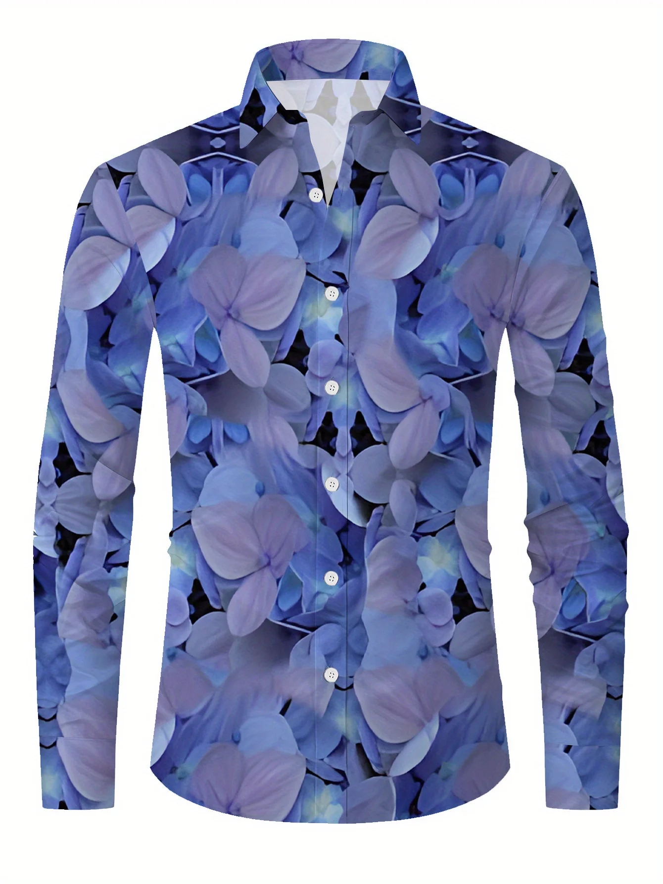 Vintage 3D Printed Long Sleeve Shirts For Men Hawaii Fresh Casual Lapel Tops Camisas Elegantes Para Hombre Button Up Shirts Men、
