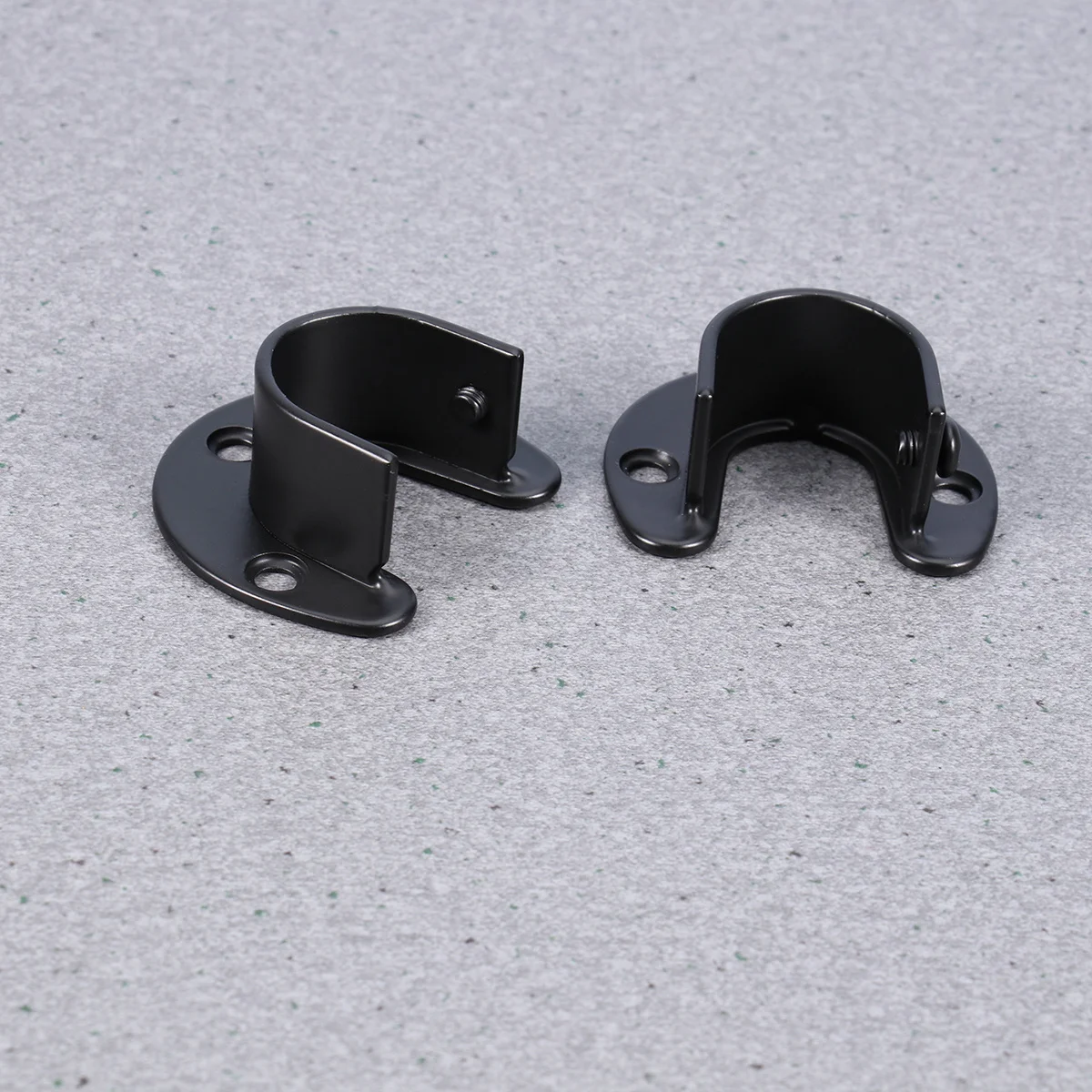 

2pcs Stainless Steel Closet Pole Socket Heavy Duty Wall Mount Bracket For Curtain Rod Oval End Supports Hardware