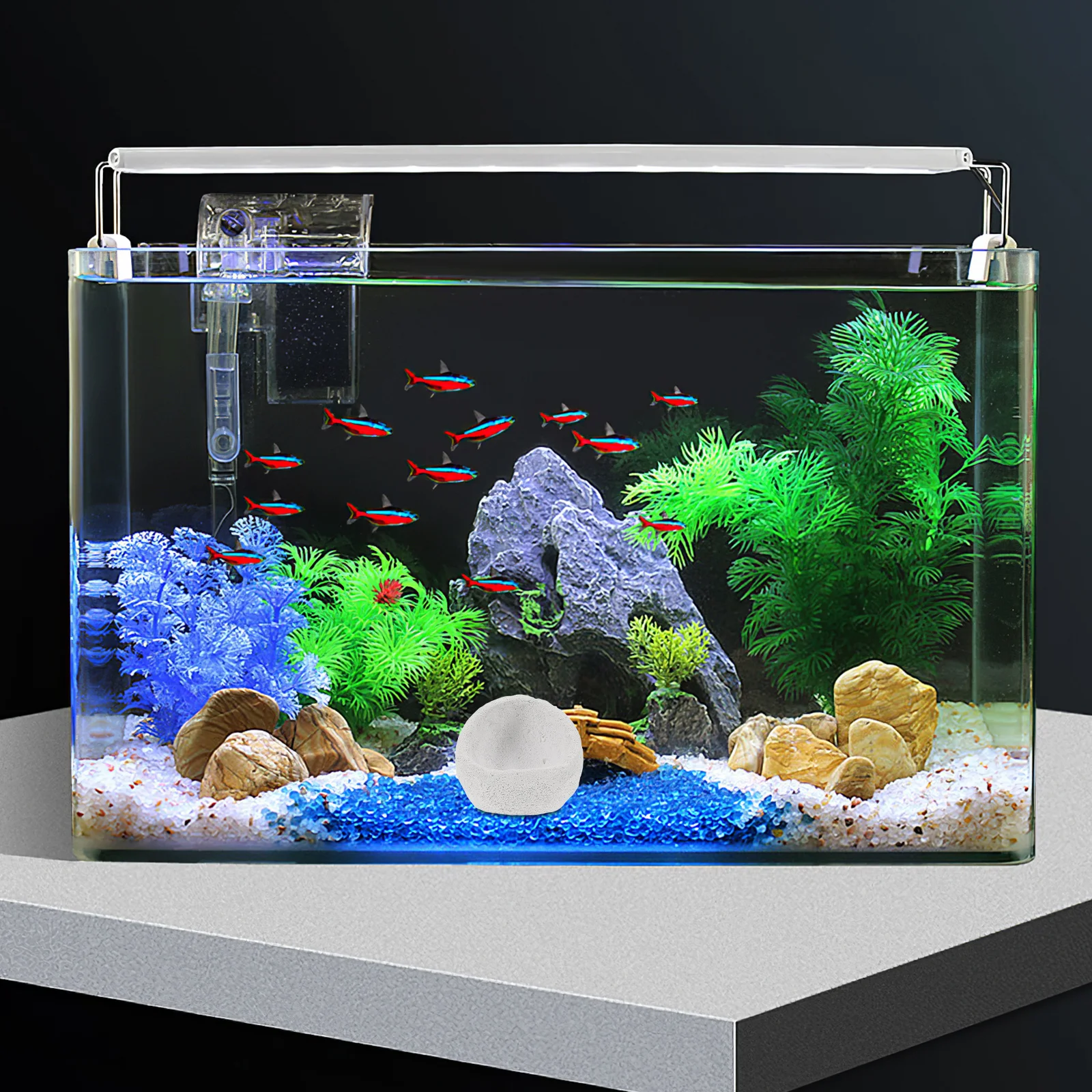 

Ceramic Anemone Nest for Fish Tank Habitat - Realistic Underwater Decor with Bionic Grooves Aquarium Landscaping Saltwater Coral