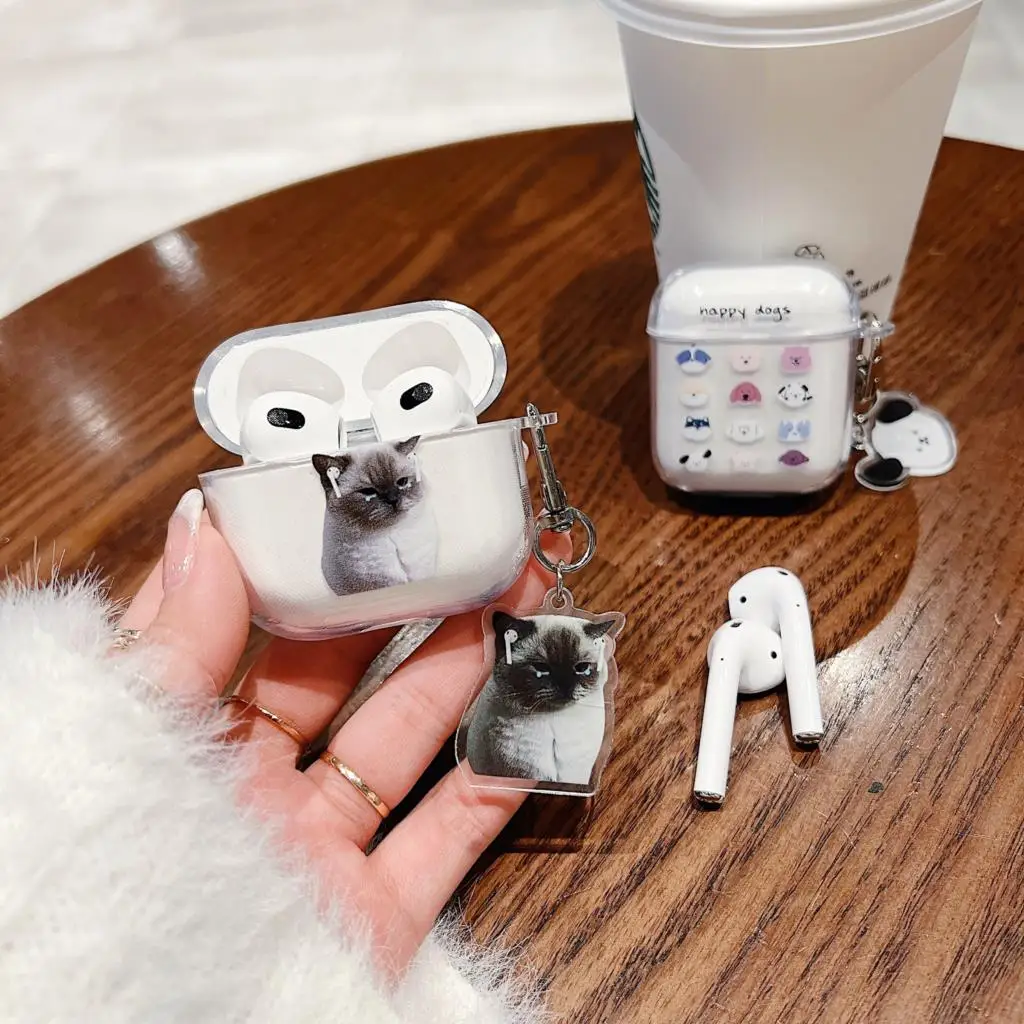 Cute Cartoon Cat Dog Fone De Ouvido Casos Para Airpods 1/2 Capa Protetora Sem Fio Para Airpods Pro 2nd Air pods 3 Capa