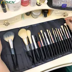 12/18/24Hole Make-Up Brushe Bag Functional Cosmetics Case Travel Organizer Make Up Brushes Protector Makeup Tools Rolling Pouch