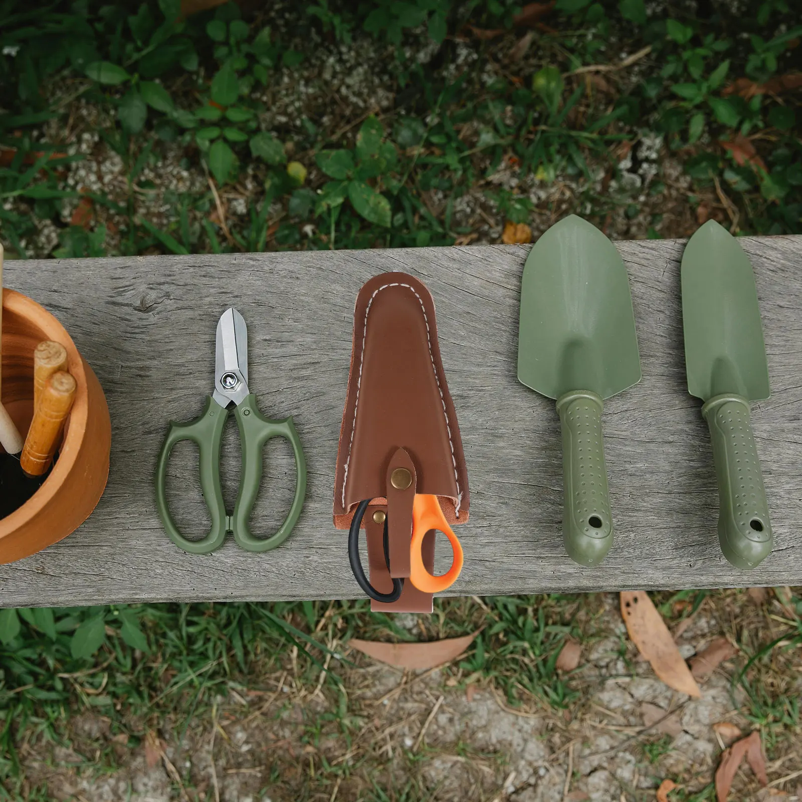 

Pruner Case Durable Rivet Stitching Scissor Pouch For Belt Garden Tool Storage Pruning Shear Bag Gardening