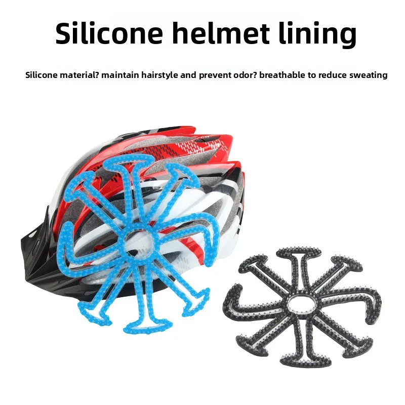Flexible Helmet Anti-deformation Inner Silicone Pad Ventilate Helmet Liner Pad Helmet Padding Motorcycle Bike Helmet Accessories