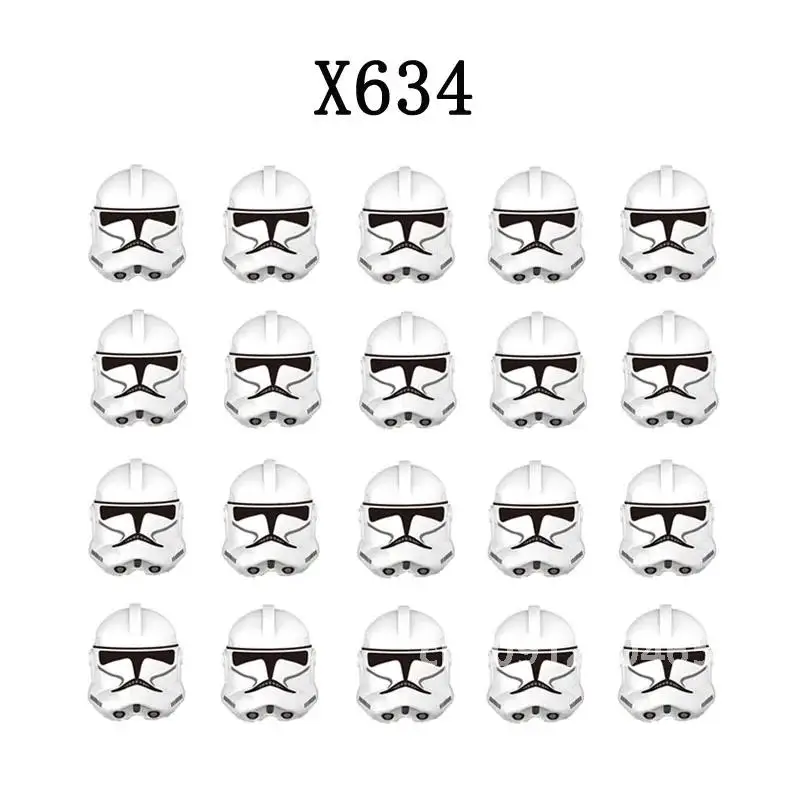 X634 bloques de construcción soldados clonados blancos 20 unids/set figuras de ladrillo paquete de lobo clon Trooper 212 ° patallón de ataque Troope