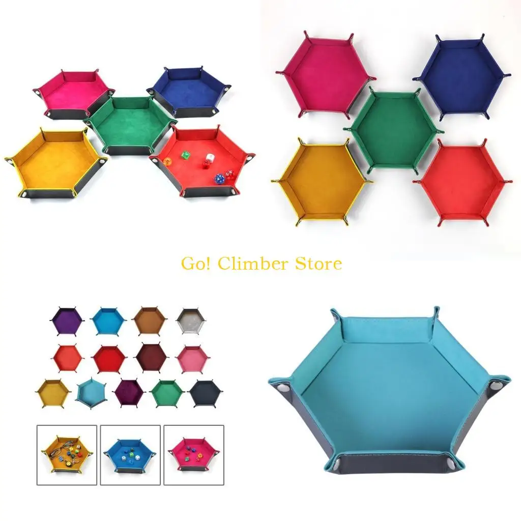 

Q84C PU Кожаные бархаты Dices Dices Holder Box