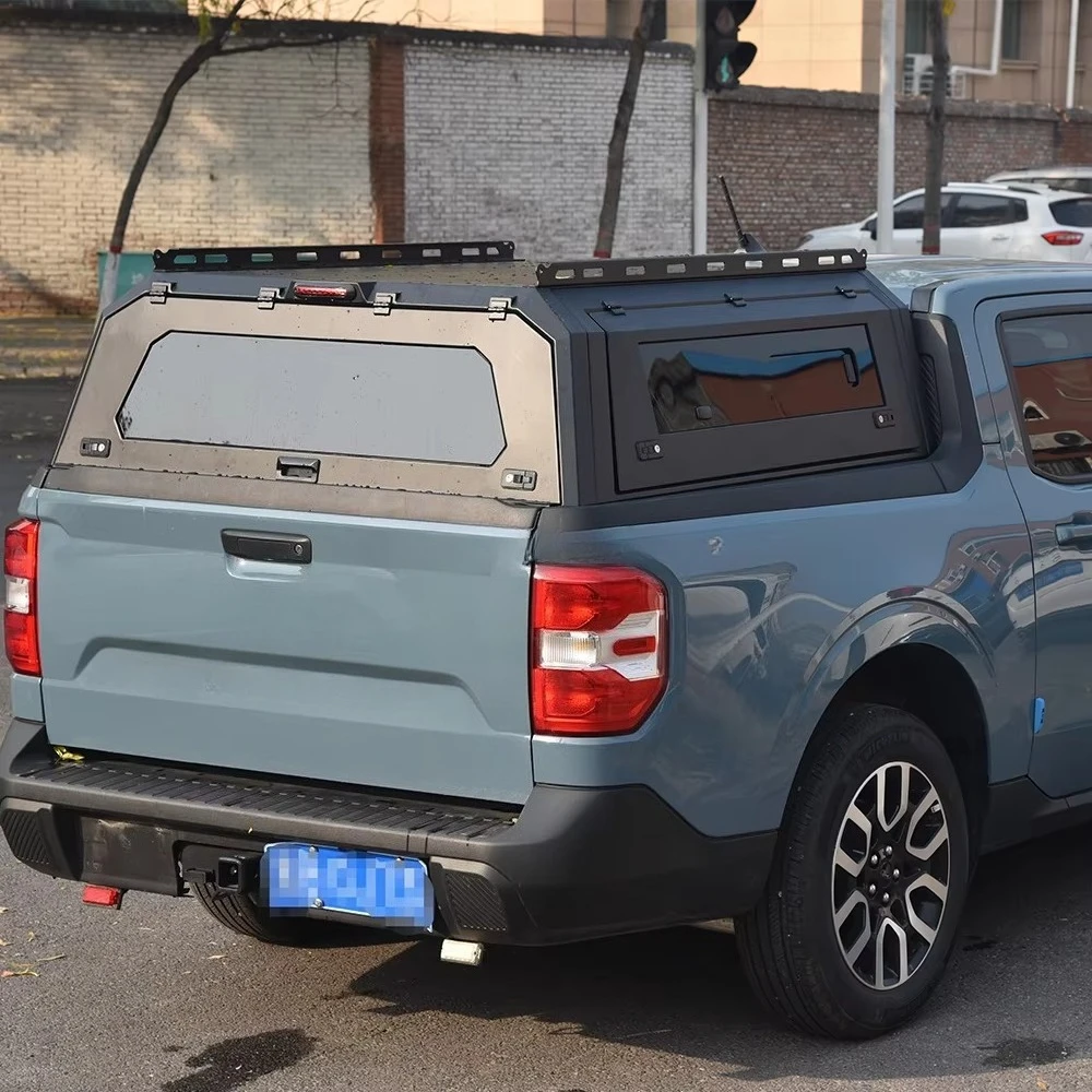 

ForBest Quality Hard High Top 4X4 Steel Pickup Toppers Waterproof Camper Shell Sliding Windows Canopy Bed Caps for Ford Maverick